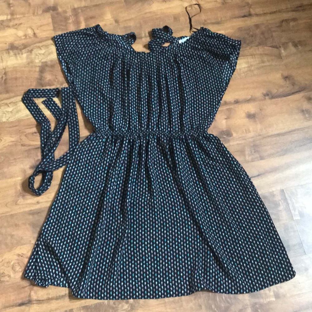 Cute printed black dress